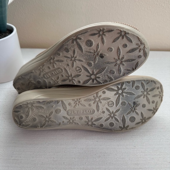Fly Flot Nude Mesh Anatomic Leather Insole Comfy Mules Women’s EU41 US9.5 Italy - Picture 13 of 13